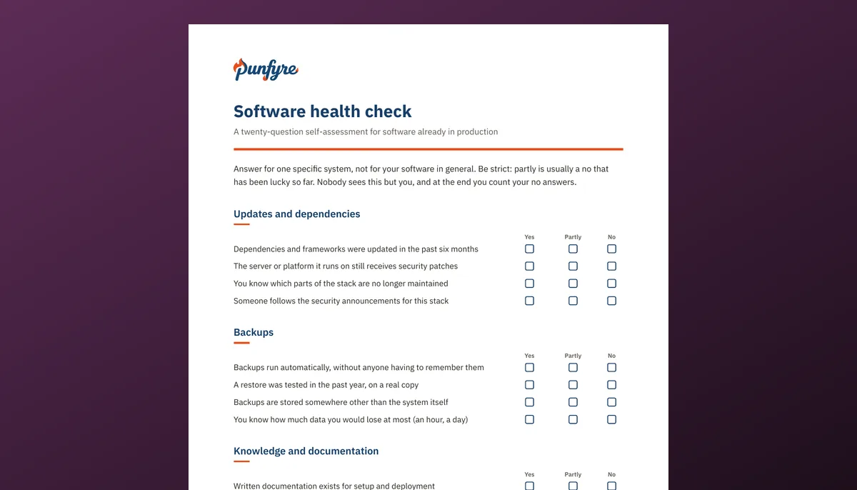 Software health check